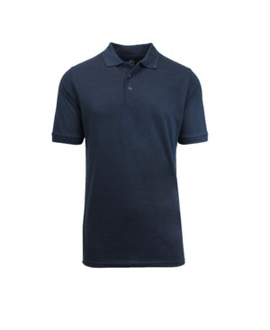 Galaxy By Harvic Mens Regular fit Short Sleeve Polo Shirt Large Blue