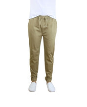 Galaxy By Harvic Men Relaxed fit Joggers Pants XL / 29 Beige Solid Stretch