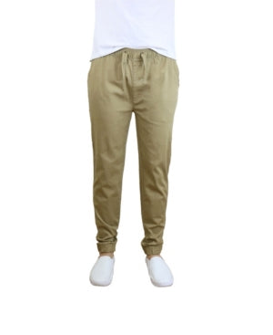 Galaxy By Harvic Men Relaxed fit Joggers Pants XL / 29 Beige Solid Stretch