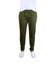Galaxy By Harvic Mens Basic Twill Jogger Pants Green Medium