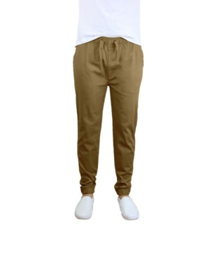 Galaxy By Harvic Men Relaxed fit Joggers Pants XL / 29 Beige Solid Stretch
