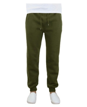 Galaxy Men's Slim Fit Jogger Pants Sweatpants Olive Green XL