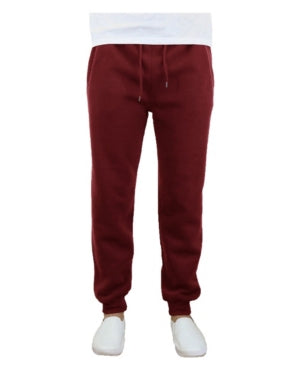 Galaxy Men's Slim Fit Jogger Pants Burgundy Medium