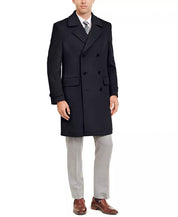 Lauren Ralph Lauren Men's Classic Fit Double Breasted Peacoat Jacket Black 40S
