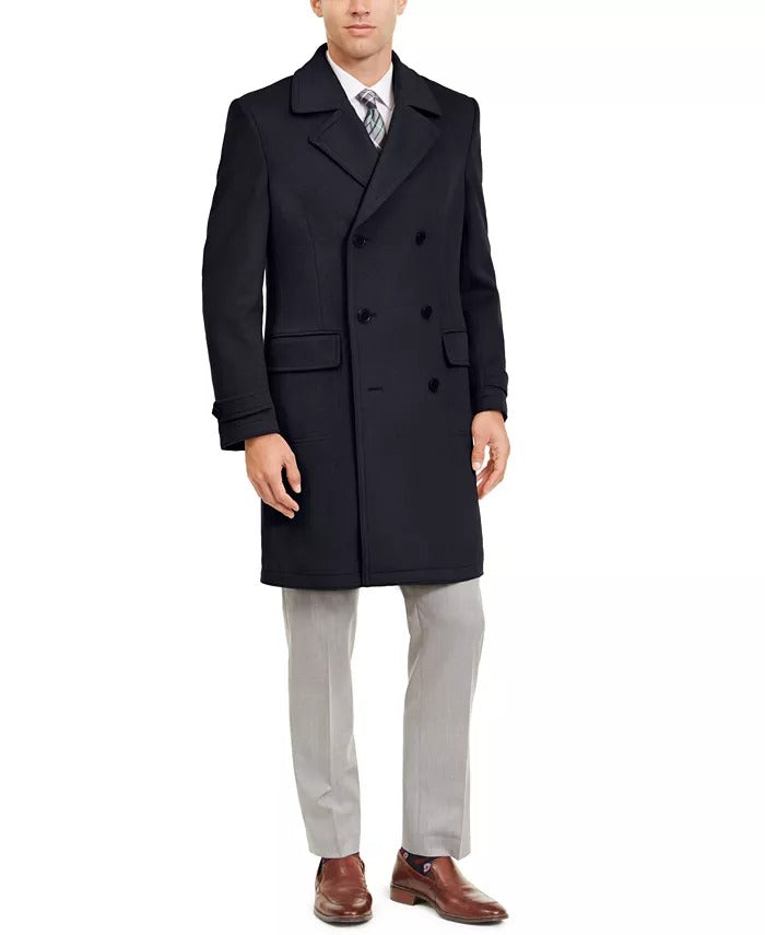Lauren Ralph Lauren Mens Classic fit Double Breasted Peacoat Coat 36 S Black