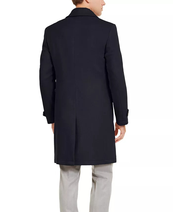 Lauren Ralph Lauren Men's Classic Fit Double Breasted Peacoat Jacket Black 40S