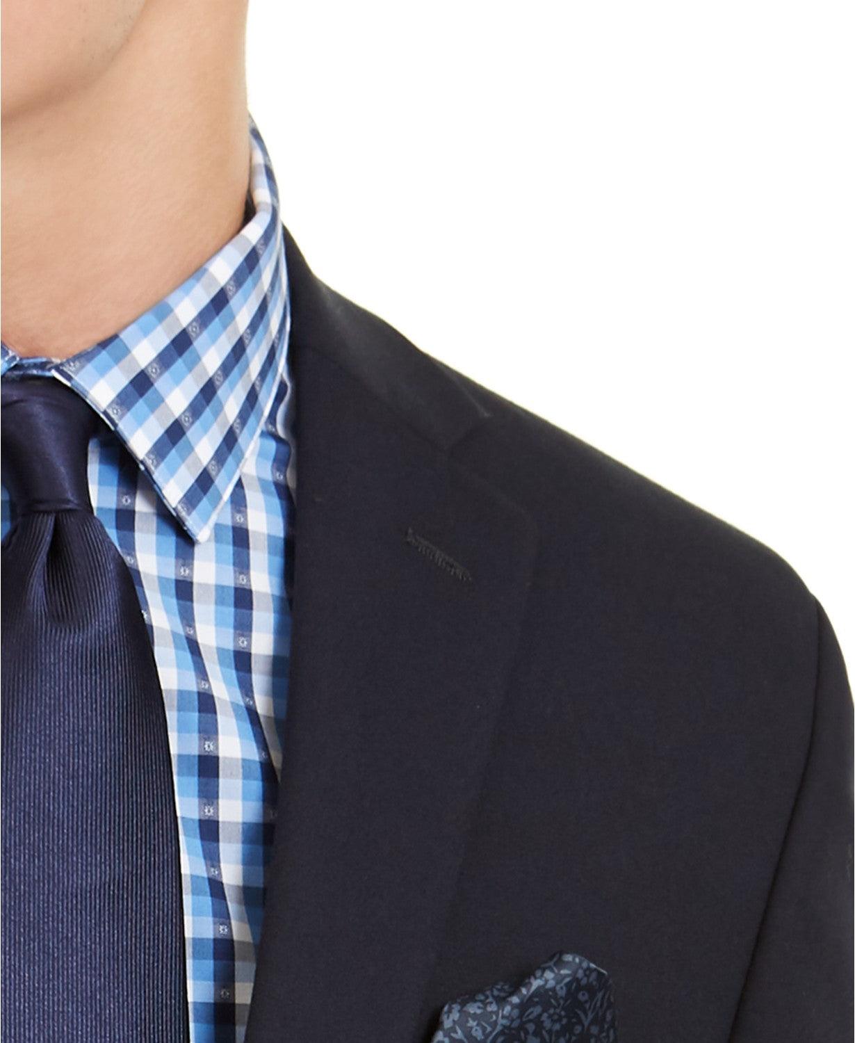 Bar Iii Mens Skinny fit Suit Jacket Blazer 44 S Navy Blue Solid Stretch