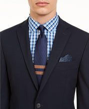 Bar Iii Mens Skinny fit Suit Jacket Blazer 44 S Navy Blue Solid Stretch