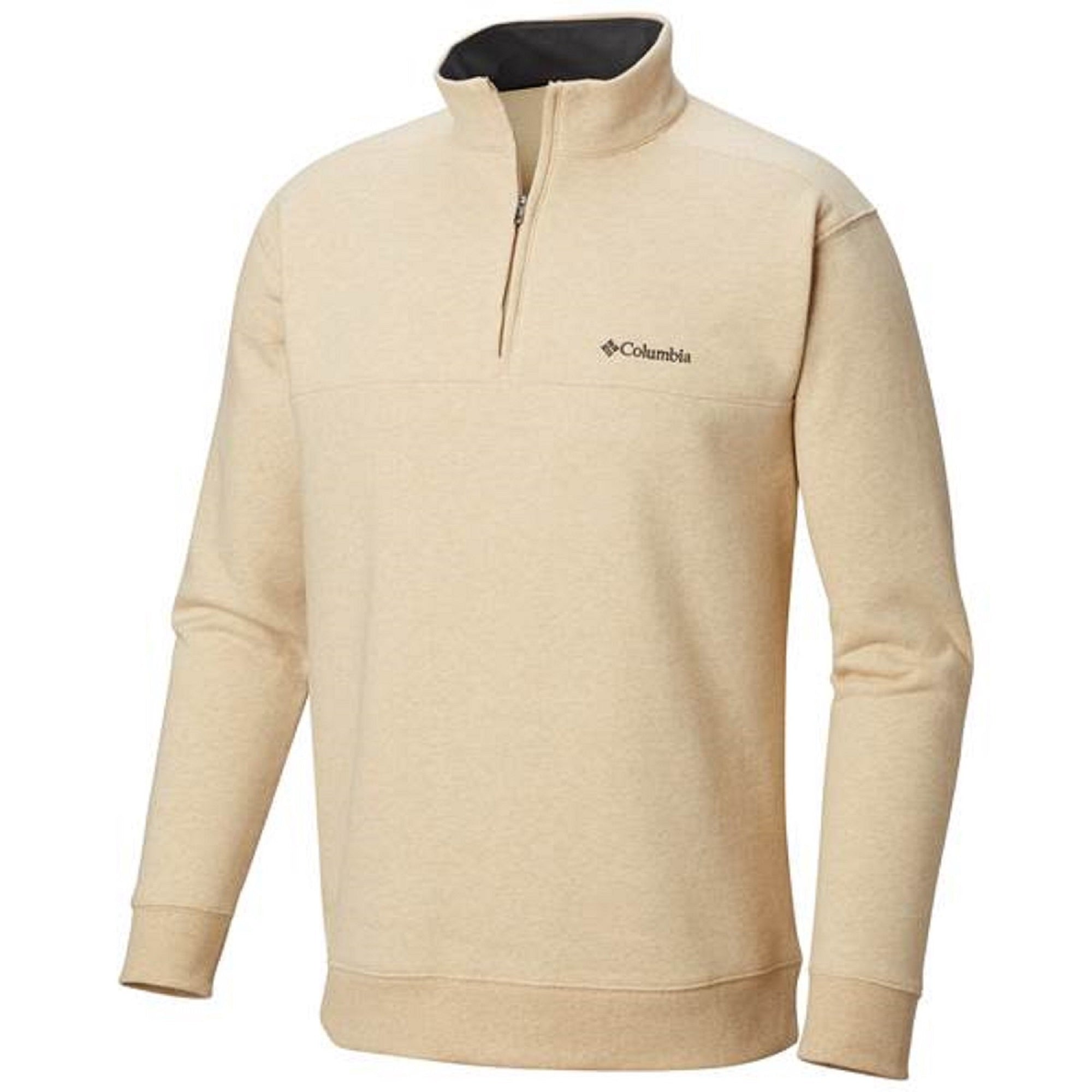 Columbia Mens Hart Mountain Half-Zip Sweatshirt Oatmeal 2XL XXL Beige Tan