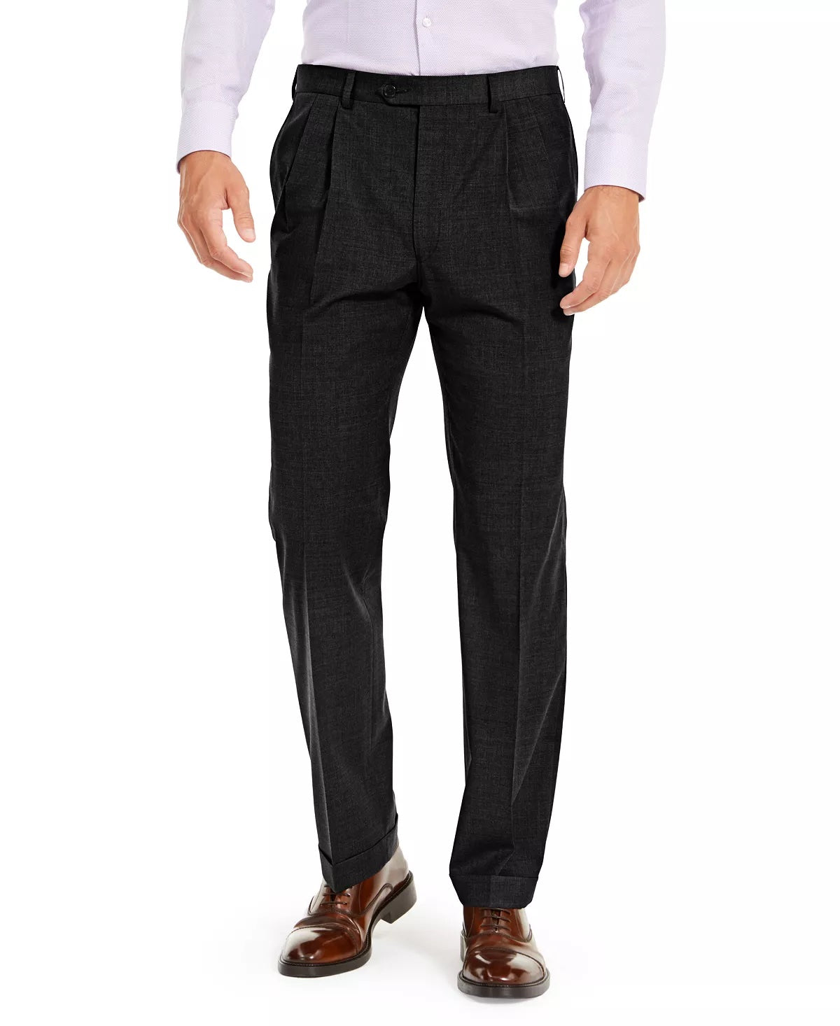 Lauren Ralph Lauren Men's Wool Blend Classic Fit Dress Pants Black 35 x 32