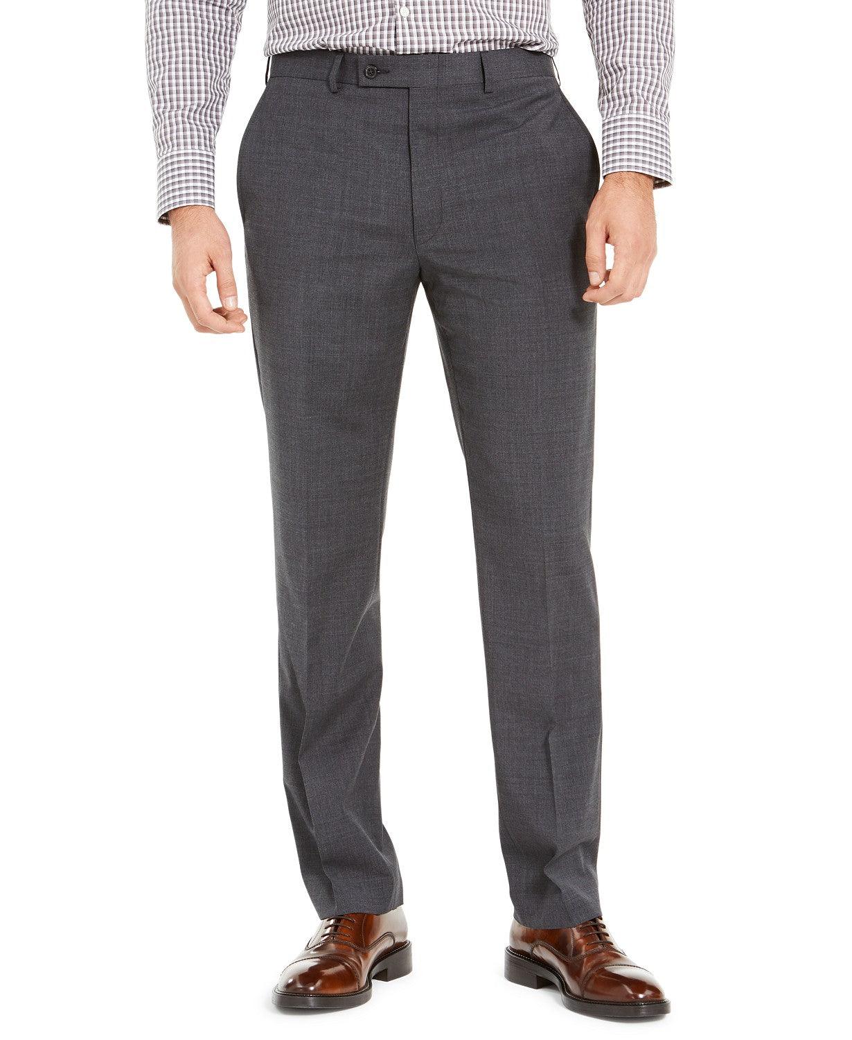 Lauren Ralph Lauren Men's Wool-Blend Classic-Fit Charcoal Pants 34 x 30