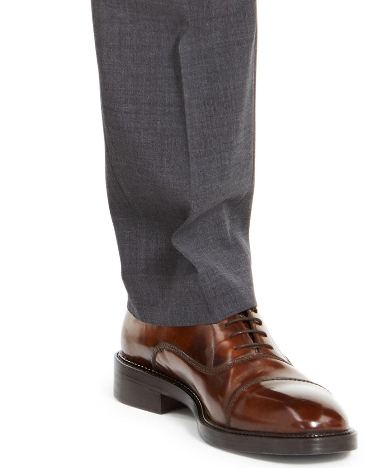 Lauren Ralph Lauren Men's Wool-Blend Classic-Fit Charcoal Pants 34 x 30
