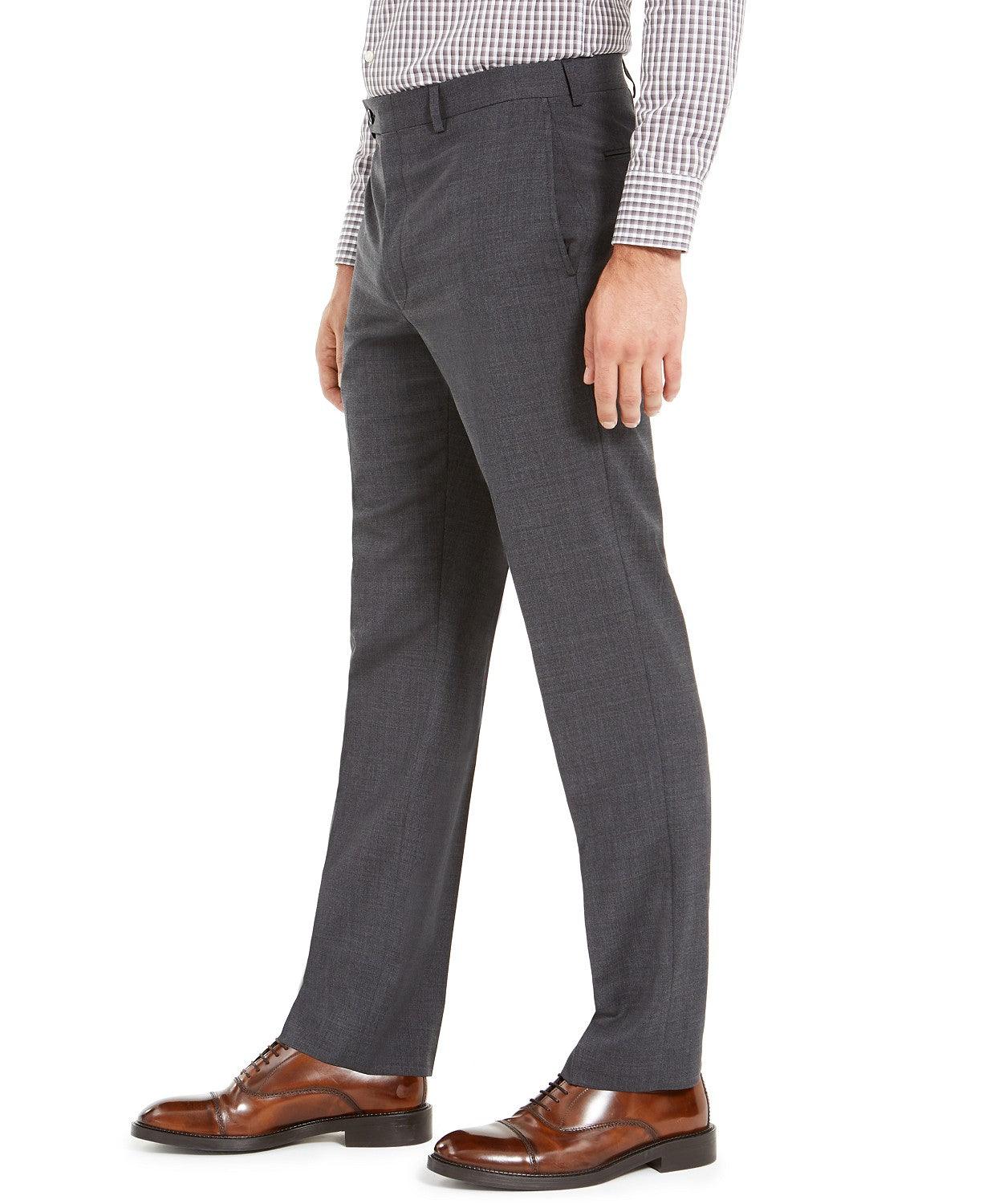 Lauren Ralph Lauren Men's Wool-Blend Classic-Fit Charcoal Pants 34 x 30