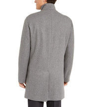 Calvin Klein Mens Slim fit Overcoat Coat 46 R Grey Solid