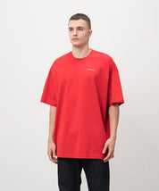 Off-White Mens Red Short Sleeve Logo T Shirt with 3D print Size XXL