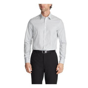 Calvin Klein Mens Regular fit Dress Shirt XL 17.5 in 34-35 Light Blue Check
