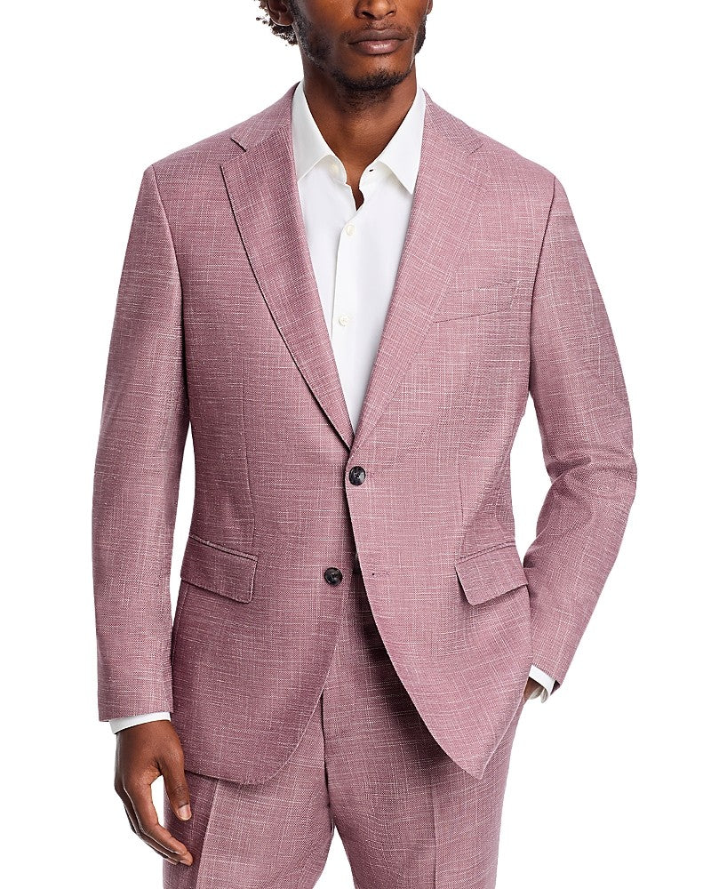 Hugo Boss Mens Slim fit Suit Jacket Blazer 44 R Rose Pink Solid