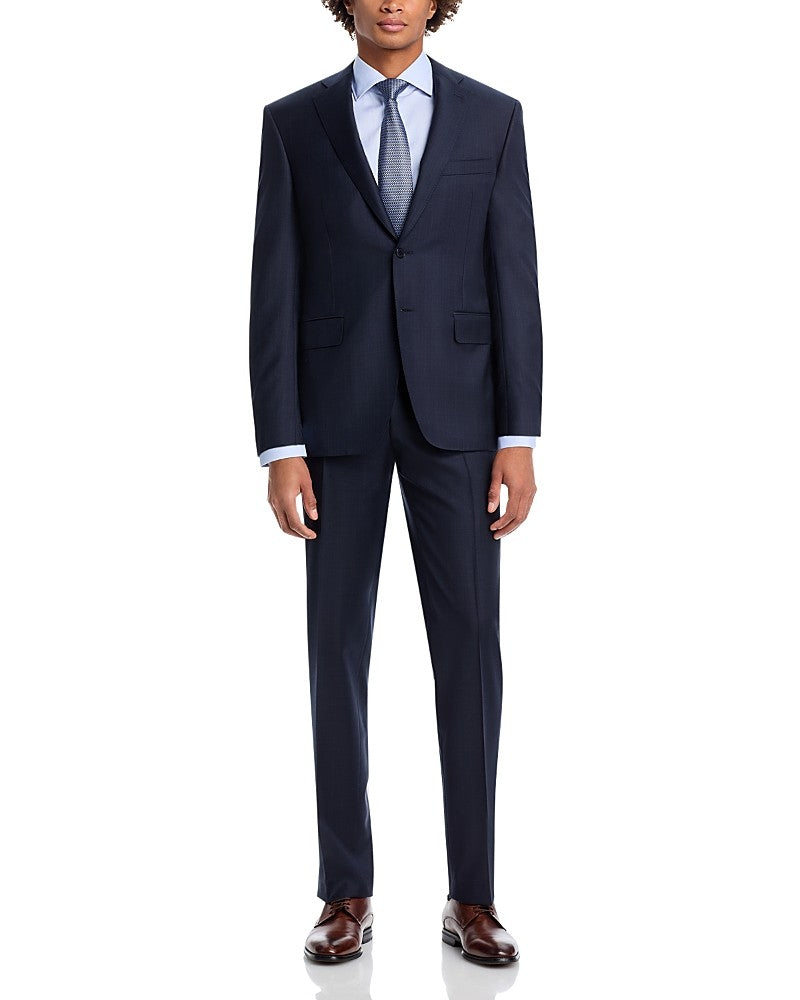 Canali Mens Regular Fit Siena Suit Jacket Blazer 44R Navy Blue Screen Weave