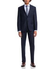 Canali Mens Regular Fit Siena Suit Jacket Blazer 44R Navy Blue Screen Weave