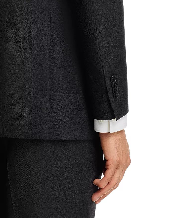 Peter Millar Mens Classic fit 2 Piece Suit 40 S Pants 34 Charcaol Gray Solid