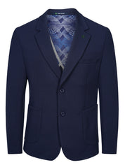 Tom Baine Mens Slim fit Sport Coat Blazer 44 R Navy Blue Solid Stretch