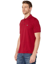 Lacoste Mens Regular Fit Short Sleeve Polo Shirt Pima Bordeaux Red Medium