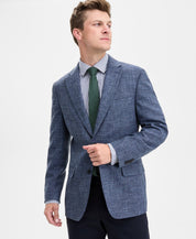 Tommy Hilfiger Mens Modern fit Sport Coat Blazer 46 S Heather Blue Stretch