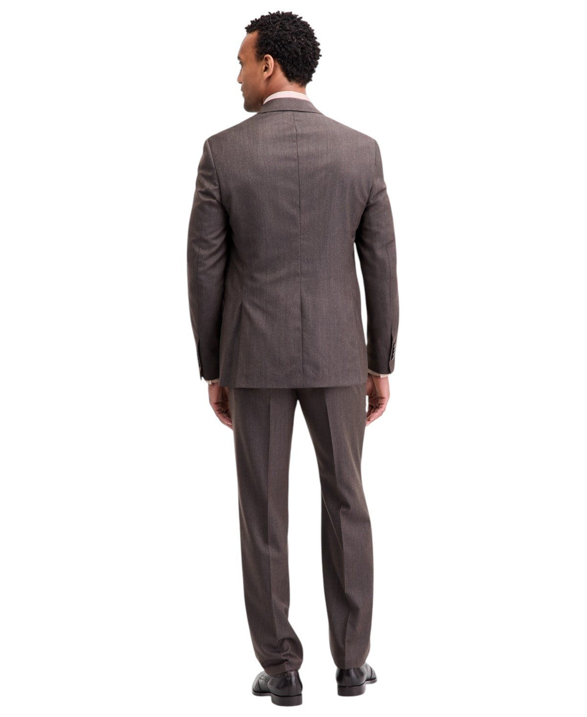 Michael Kors Mens Classic fit Wool Suit Jacket Blazer 46 L Brown Solid Stretch