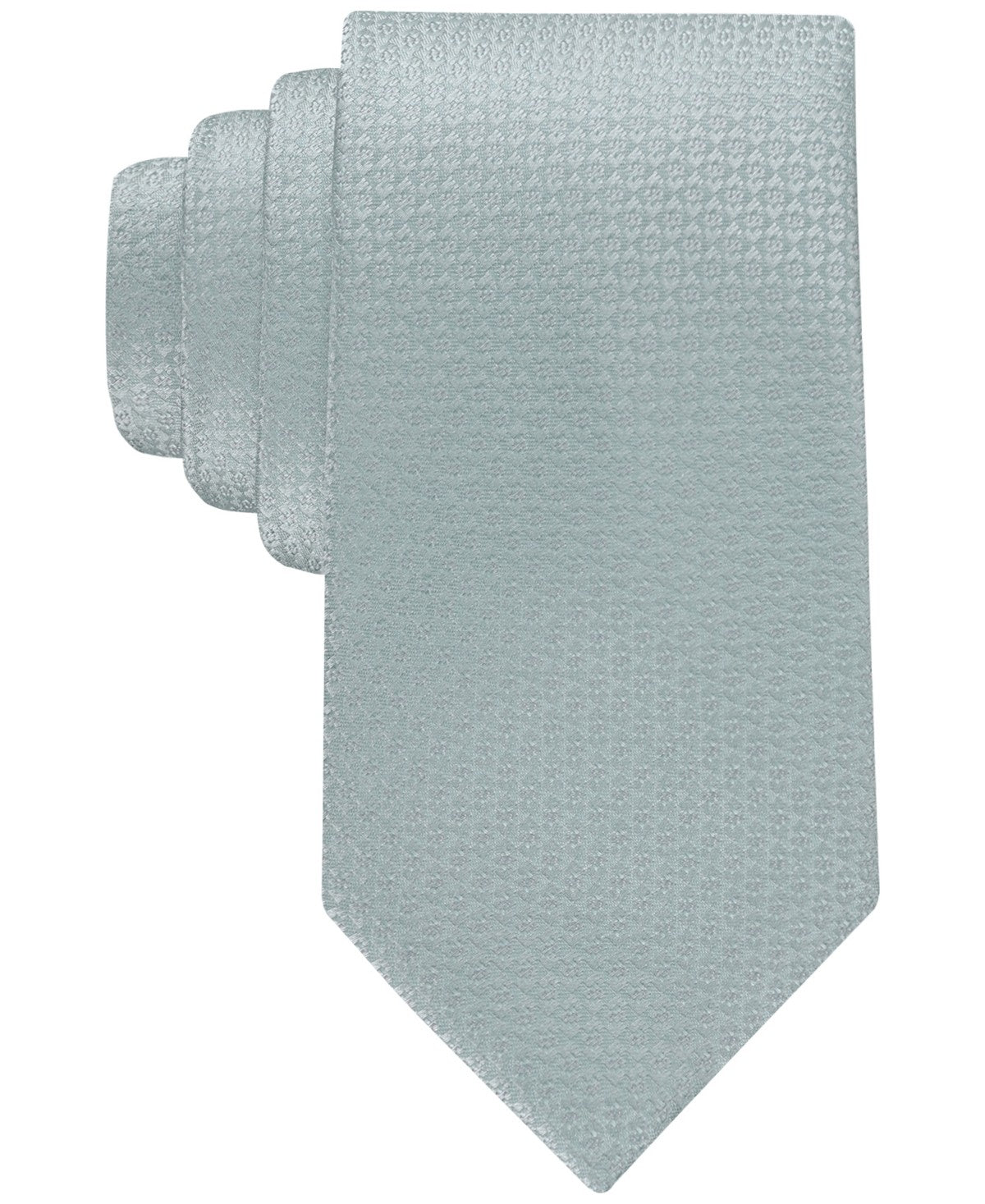 Calvin Klein Mens Micro Geo-Pattern Neck Tie Green Sage