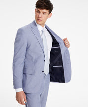 Tommy Hilfiger Mens Modern fit Cotton Suit Jacket Blazer 41 R Blue Solid