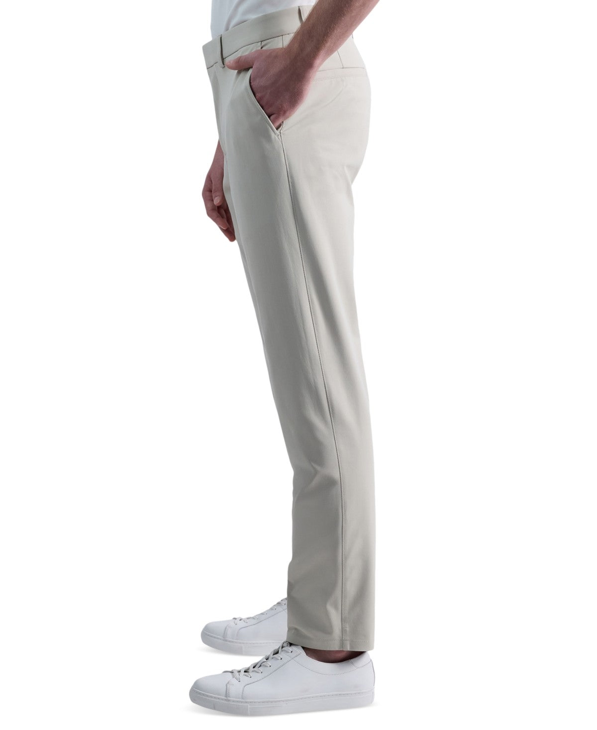 Kenneth Cole Mens Slim fit Dress Pants Knit 34 / 32 Beige Solid