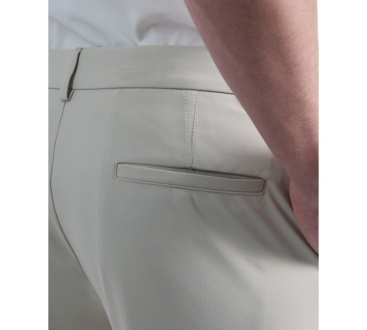 Kenneth Cole Mens Slim fit Dress Pants Knit 34 / 32 Beige Solid