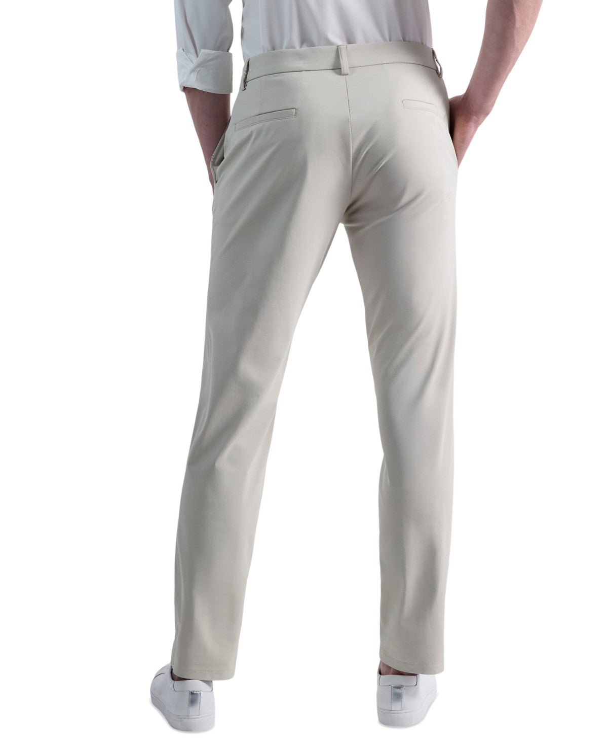 Kenneth Cole Mens Slim fit Dress Pants Knit 34 / 32 Beige Solid
