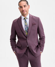 Bar Iii Mens Slim fit Suit Jacket Blazer 40 R Purple Solid Stretch Wool