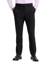 Kenneth Cole Mens Slim fit 2 Piece Suit 36 R / 29 Waist Black Striped Stretch