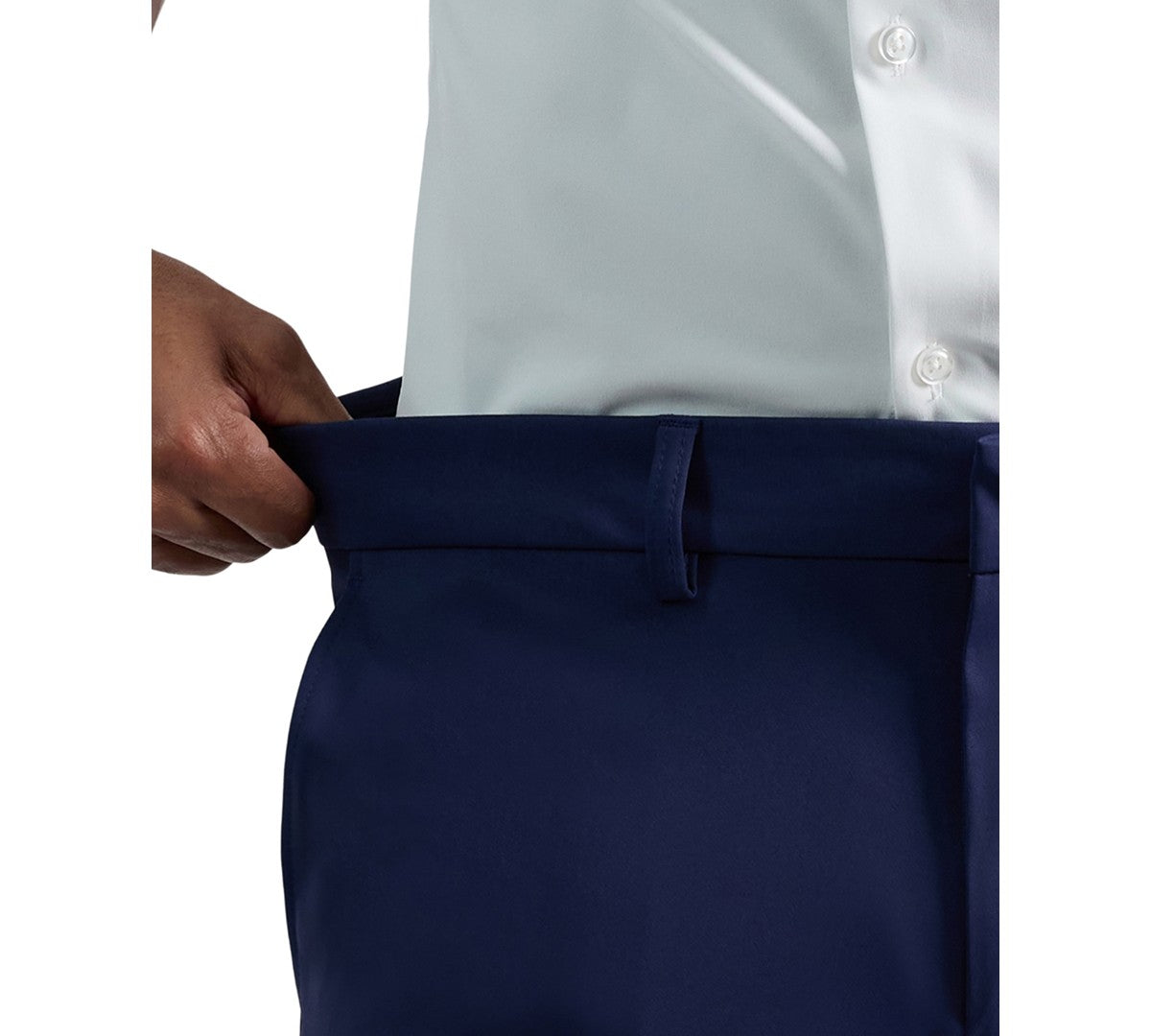 Kenneth Cole Mens Slim fit Dress Pants Knit 34 / 30 Navy  Blue Solid