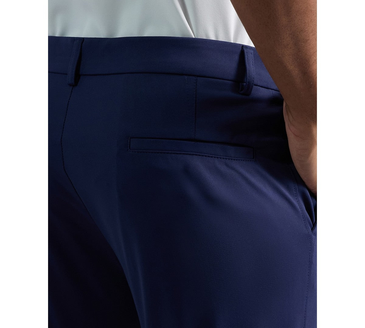 Kenneth Cole Mens Slim fit Dress Pants Knit 34 / 30 Navy  Blue Solid