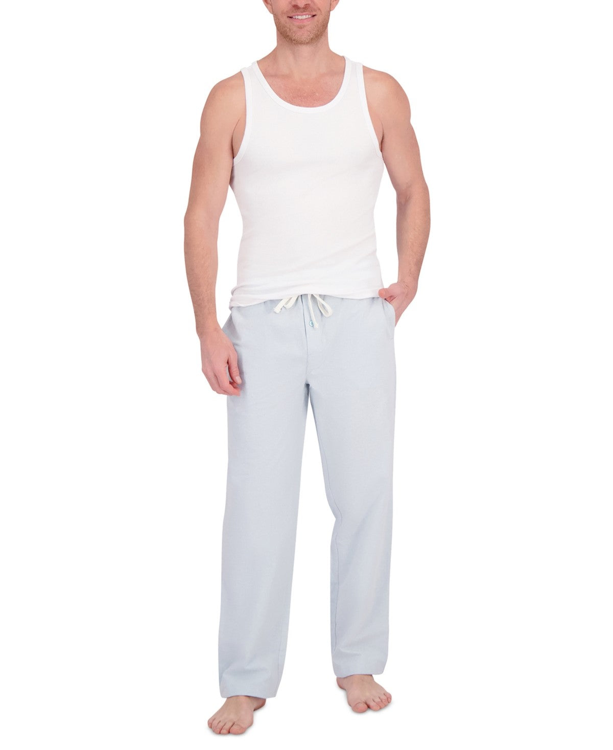 Hanes Mens Pajama Pants Clean Aquamarine XL