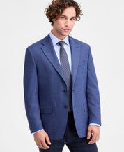 Michael Kors Mens Classic fit Twill Sport Coat Blazer 40 S Blue Solid
