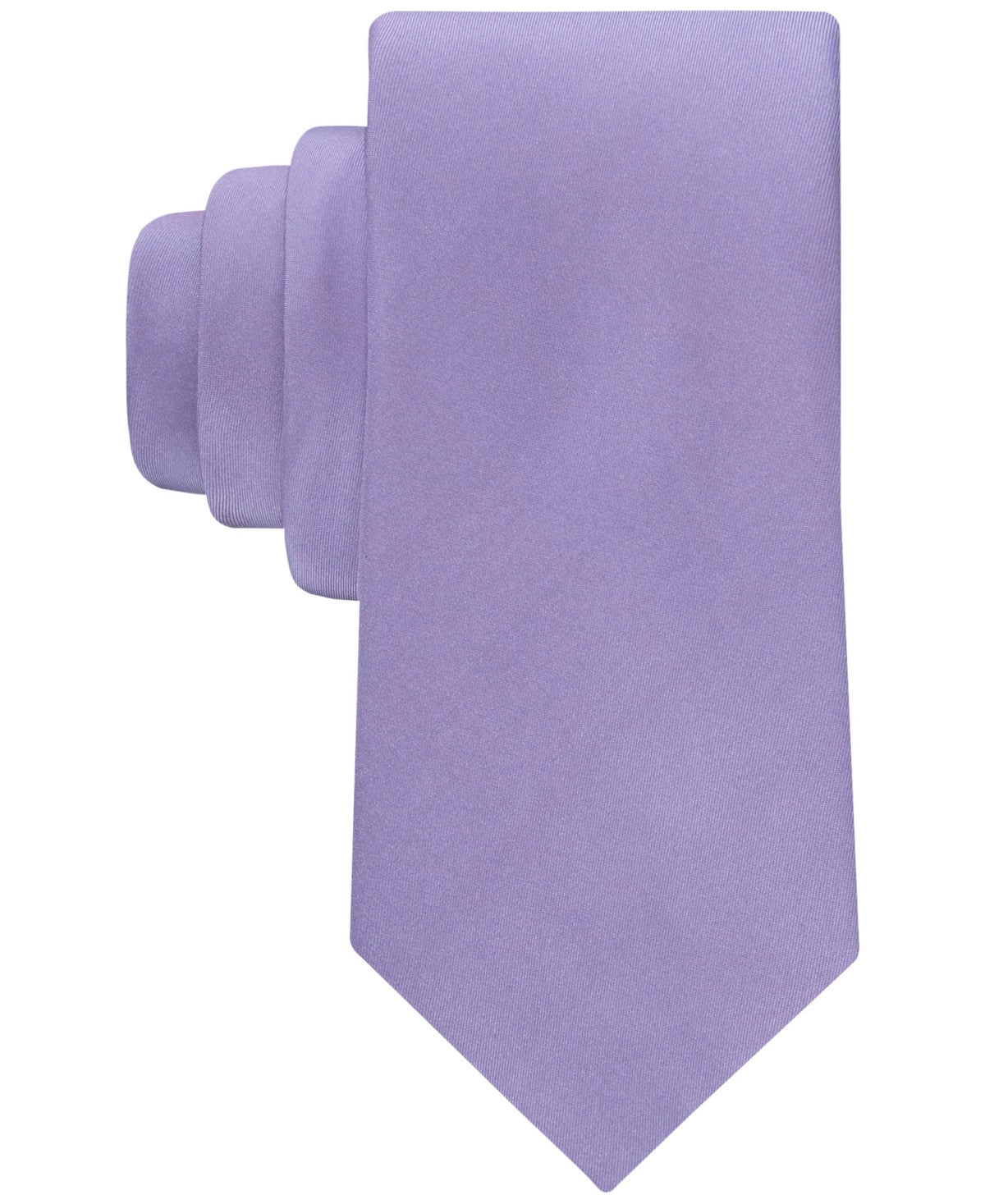 Calvin Klein Mens Breton Solid Neck Tie Lilac Purple