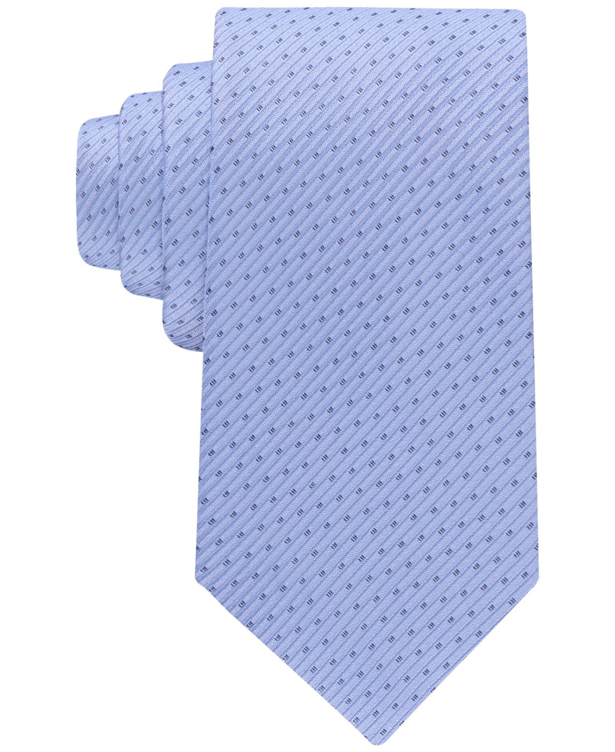 Calvin Klein Mens Solid Textured Neck Tie Blue Light Blue