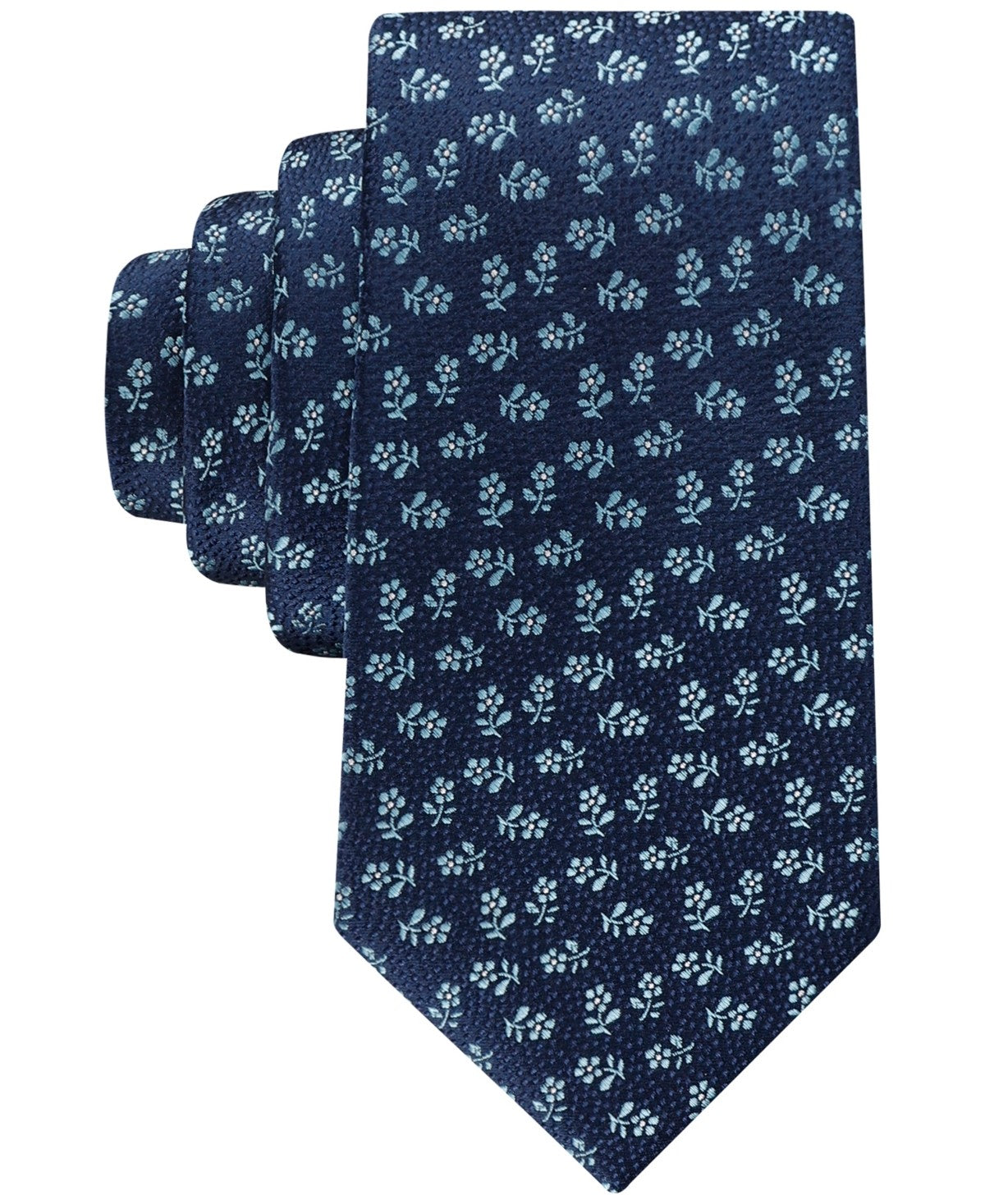 Tommy Hilfiger Mens Montrose Floral Neck Tie Blue Navy