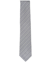 Perry Ellis Portfolio Mens Kaine Grid Neck Tie Silver