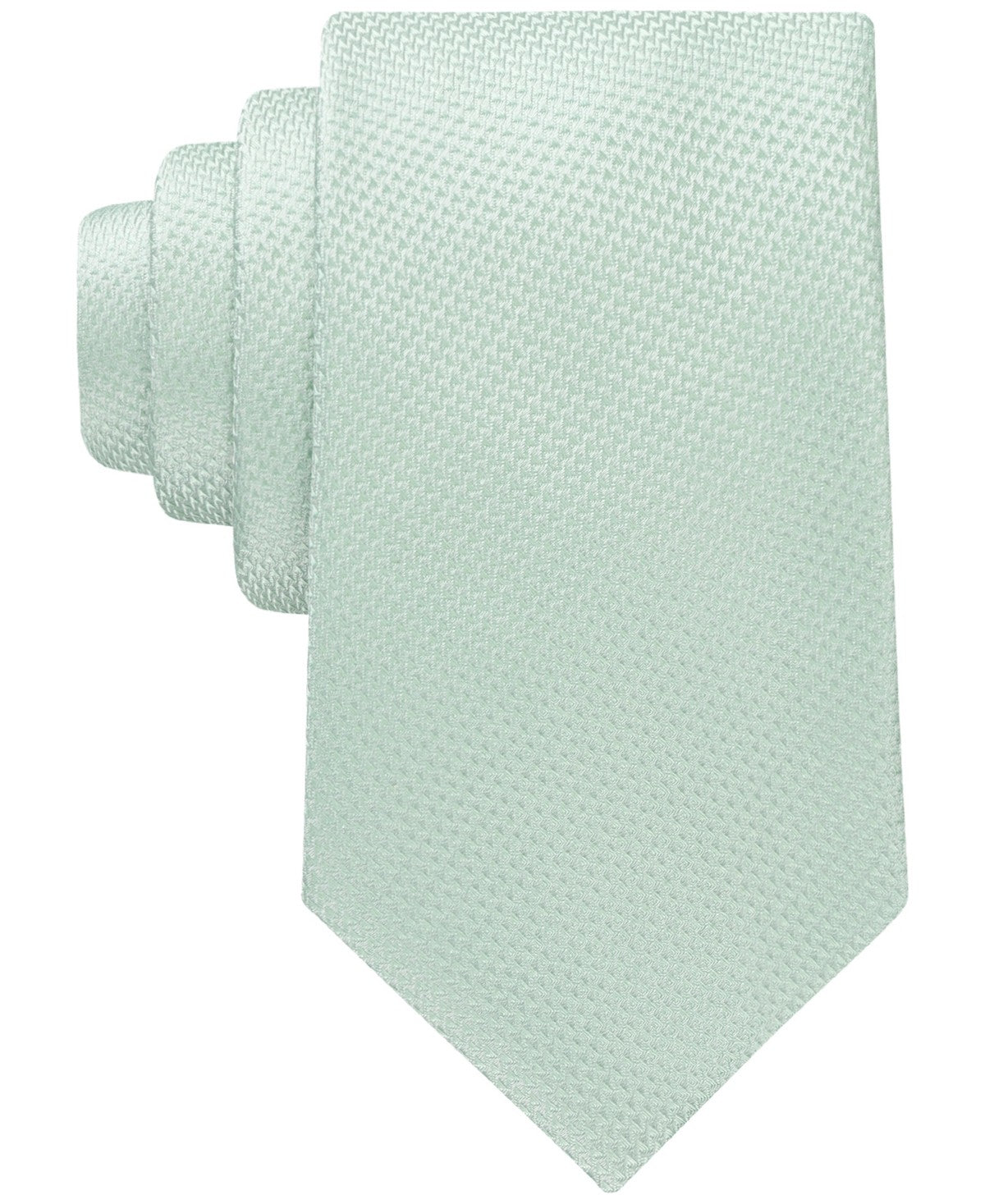 Tommy Hilfiger Mens Meridian Textured Solid Neck Tie Green