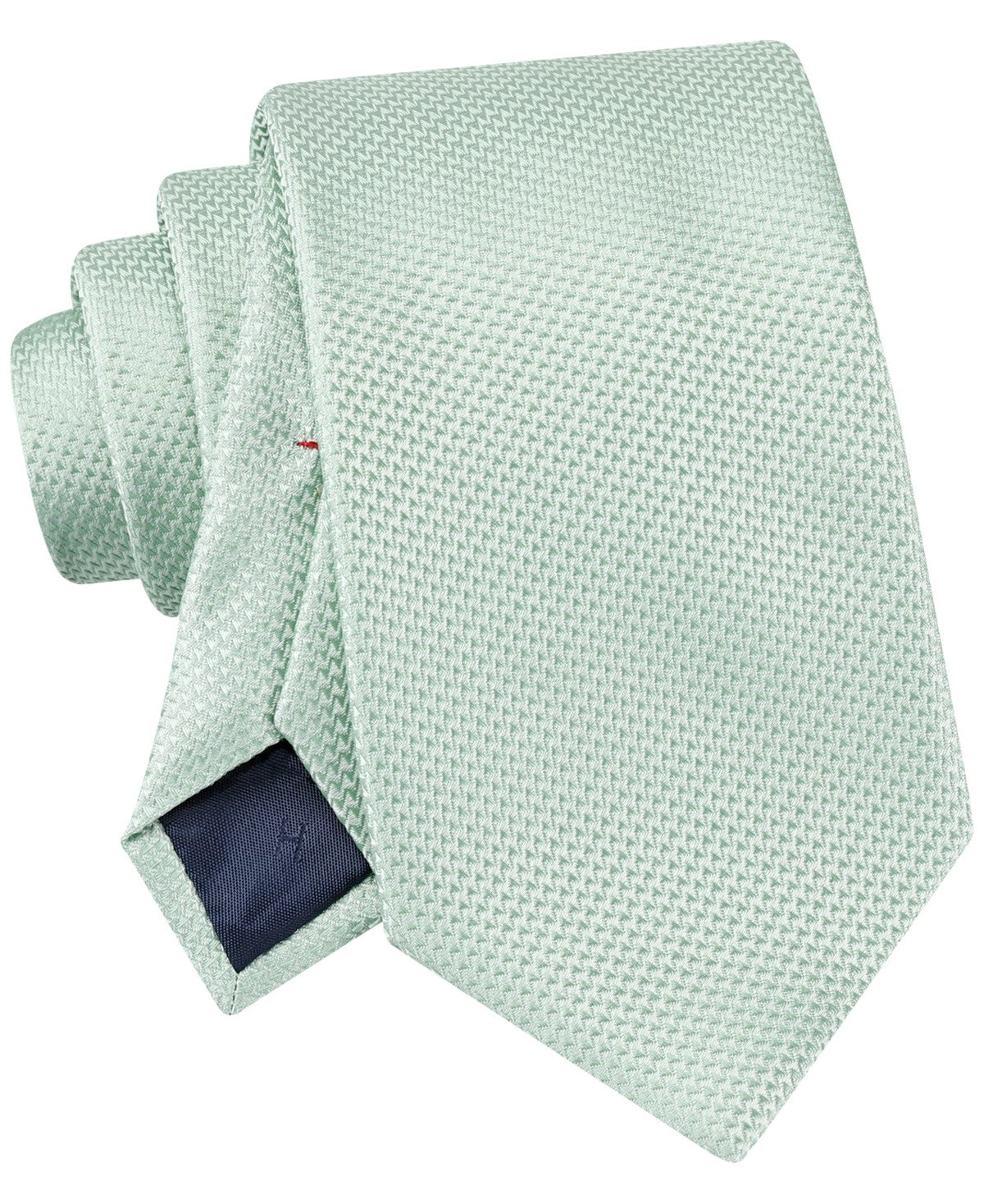 Tommy Hilfiger Mens Meridian Textured Solid Neck Tie Green