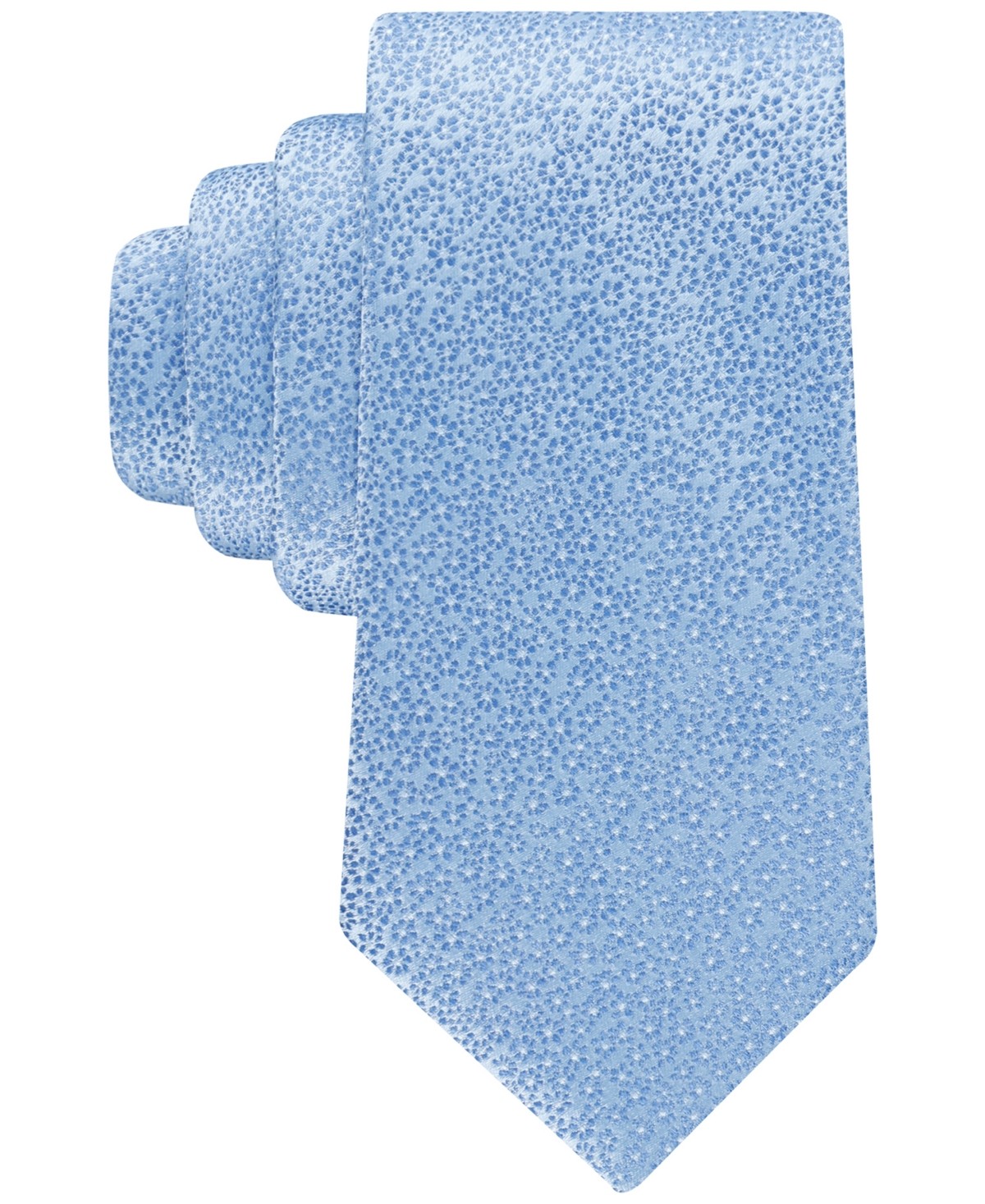 Tommy Hilfiger Mens Marina Micro-Floral Neck Tie Light Blue