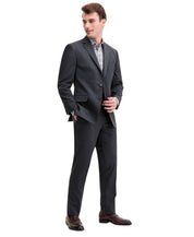 Izod Mens Classic fit 2 Piece Suit 40 R / 34 Waist Charcoal Gray Solid