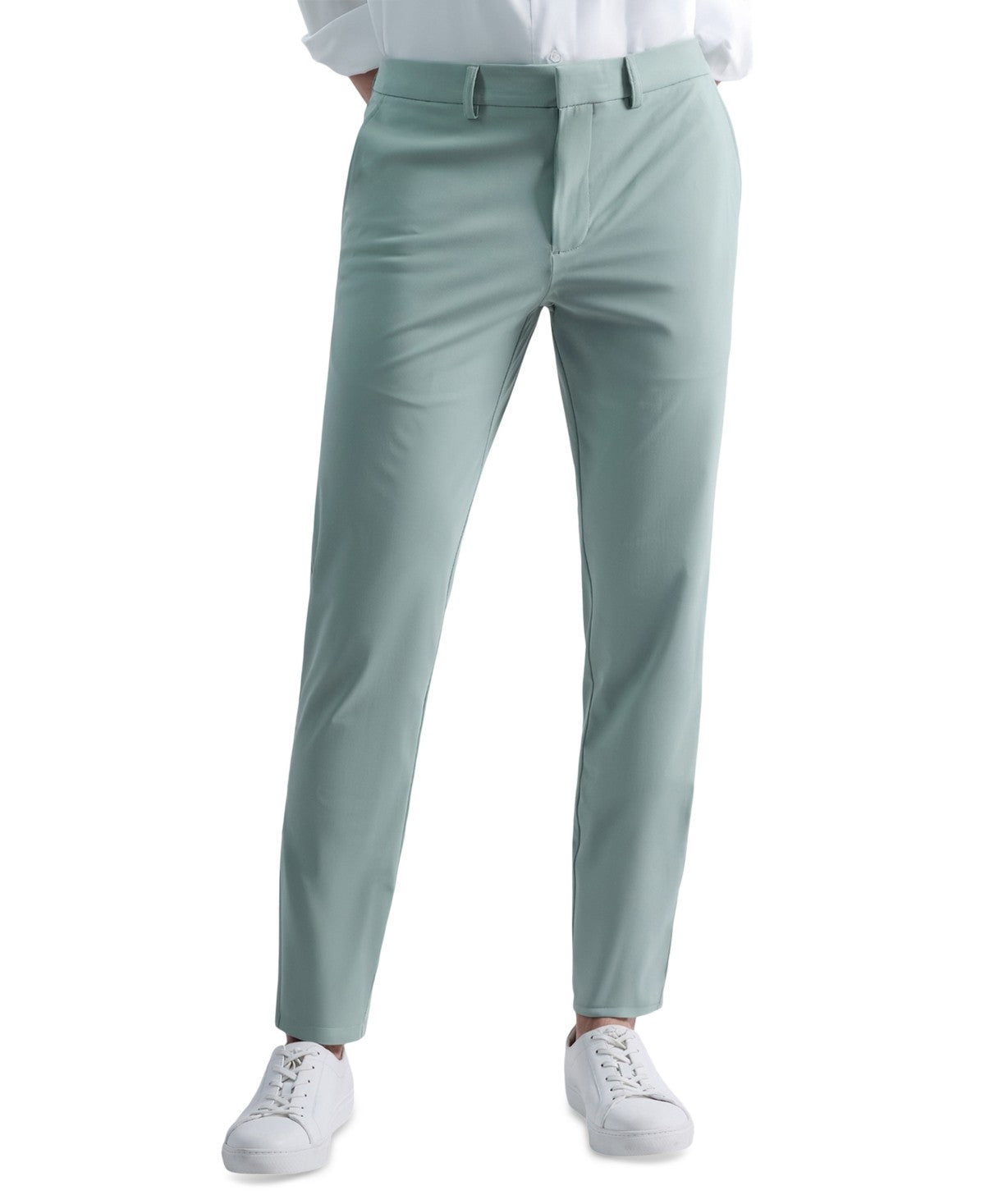 Kenneth Cole Mens Slim fit Dress Pants Knit 34 / 32 Light Green Solid