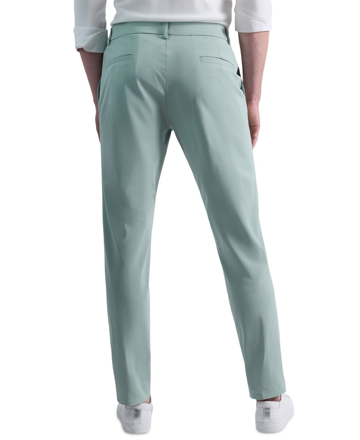 Kenneth Cole Mens Slim fit Dress Pants Knit 34 / 32 Light Green Solid