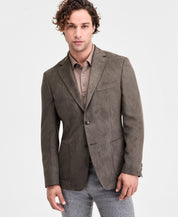 Michael Kors Mens Classic fit Faux Suede Sport Coat Blazer 52 R Green Solid